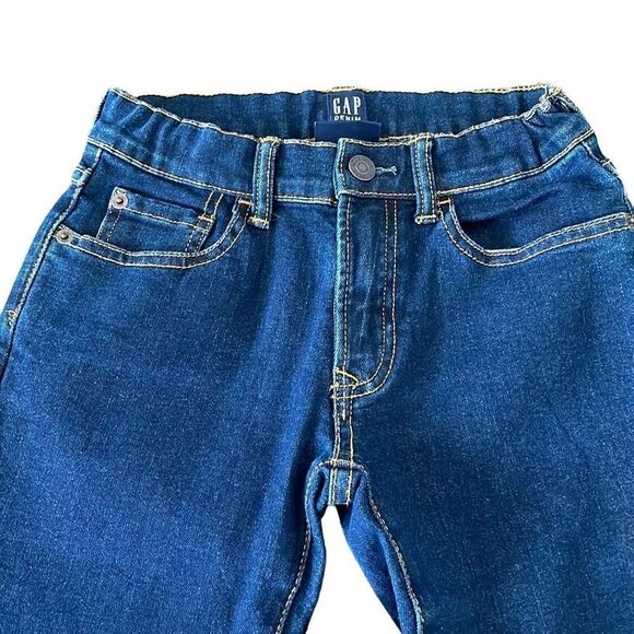 NWOT Kids Gap Dark Wash Regular Straight Stretch Jeans Size 8 - Picture 4 of 8